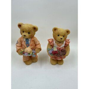 Cherished Teddies Rick & Barbara Figurines Set 1996 Enesco Collectible Bears